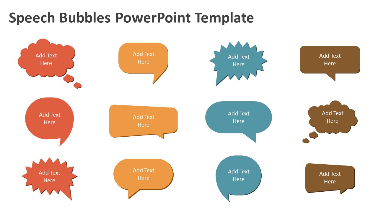 Speech Bubbles PowerPoint Template PPT Templates