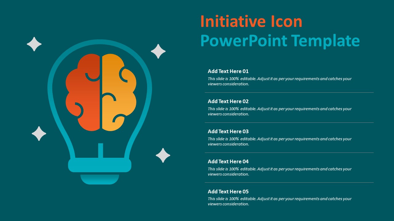 Initiative Icon Powerpoint Template Ppt Templates