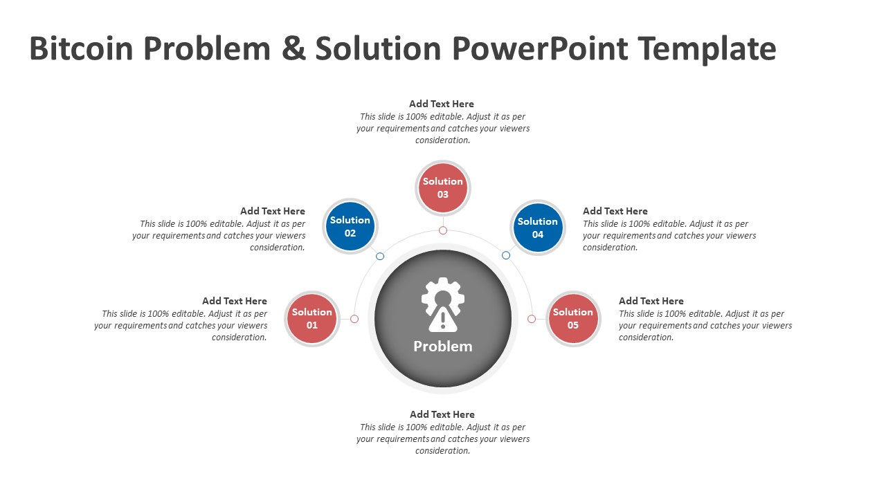 Bitcoin Problem And Solution PowerPoint Template