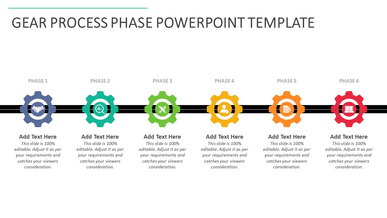 Gear Process Phase PowerPoint Template | Gear Slides Templates