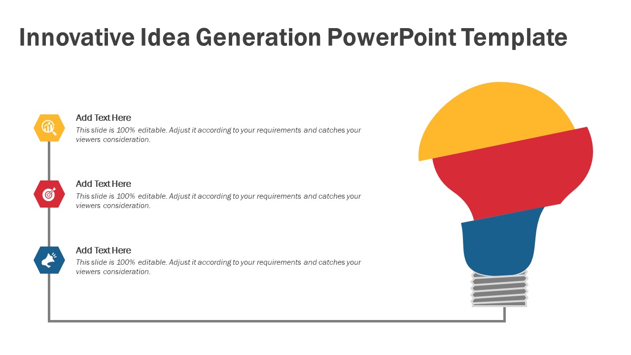 Innovative Idea Generation PowerPoint Template | Innovations PPT