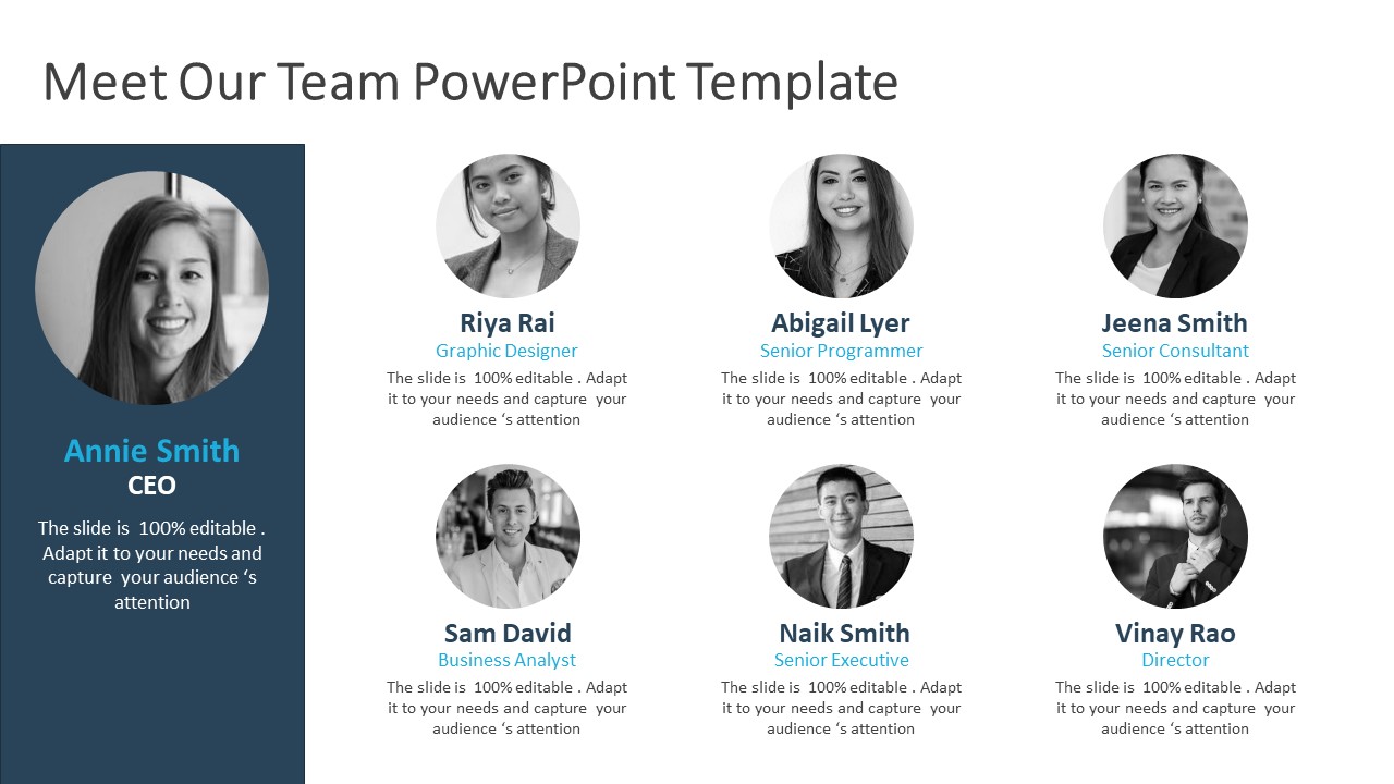 Meet Our Team PowerPoint Template PPT Templates
