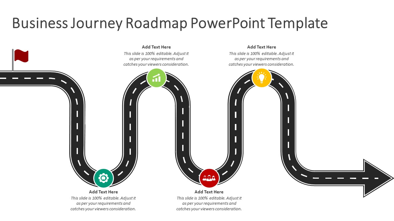 Roadmap Journey Powerpoint Template In 2021 Simple Powerpoint Images 3281