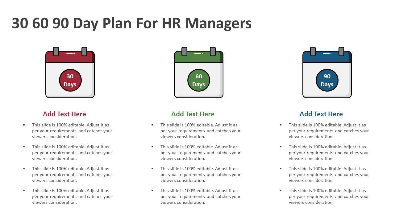 22 22 22 Day Plan For HR Managers PowerPoint Template With 30 60 90 Day Plan Template Word