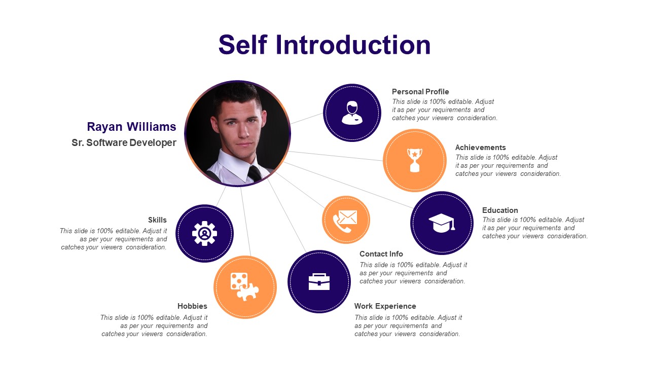 Self Introduction PowerPoint Presentation Slide | Resume PPT Templates