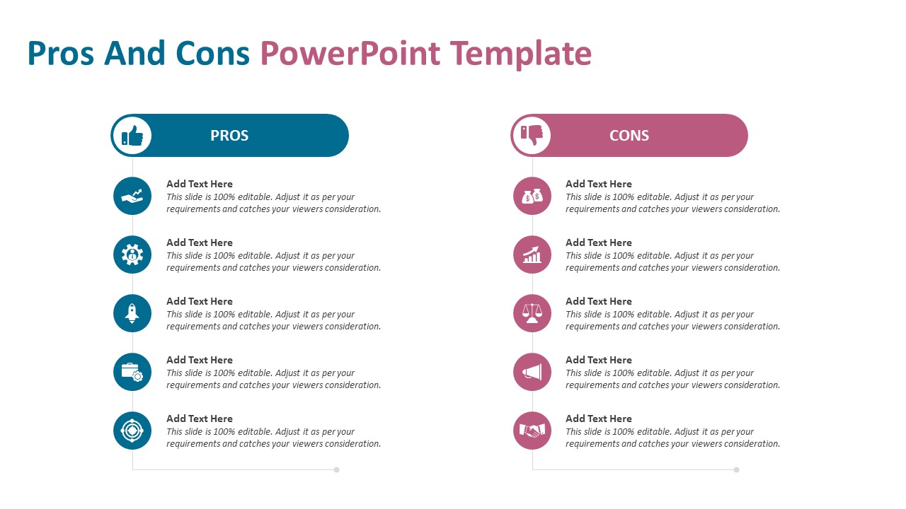 Pros And Cons PowerPoint Template | PPT Templates