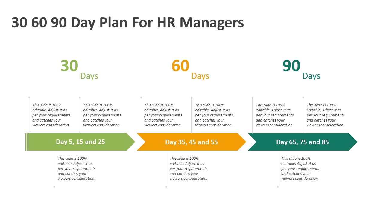 Sample 30 60 90 Day Plan As New Hr Manager