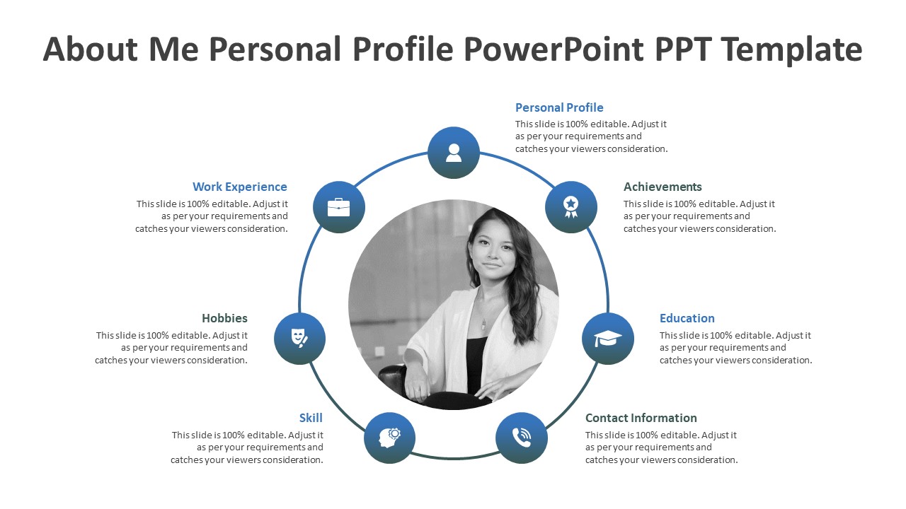 About Me Personal Profile PowerPoint PPT Template | Resume PPT