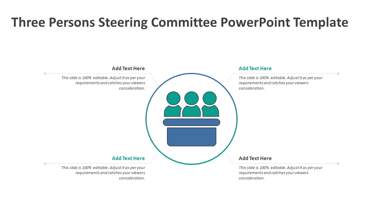 Three Persons Steering Committee PowerPoint Template | PPT Templates