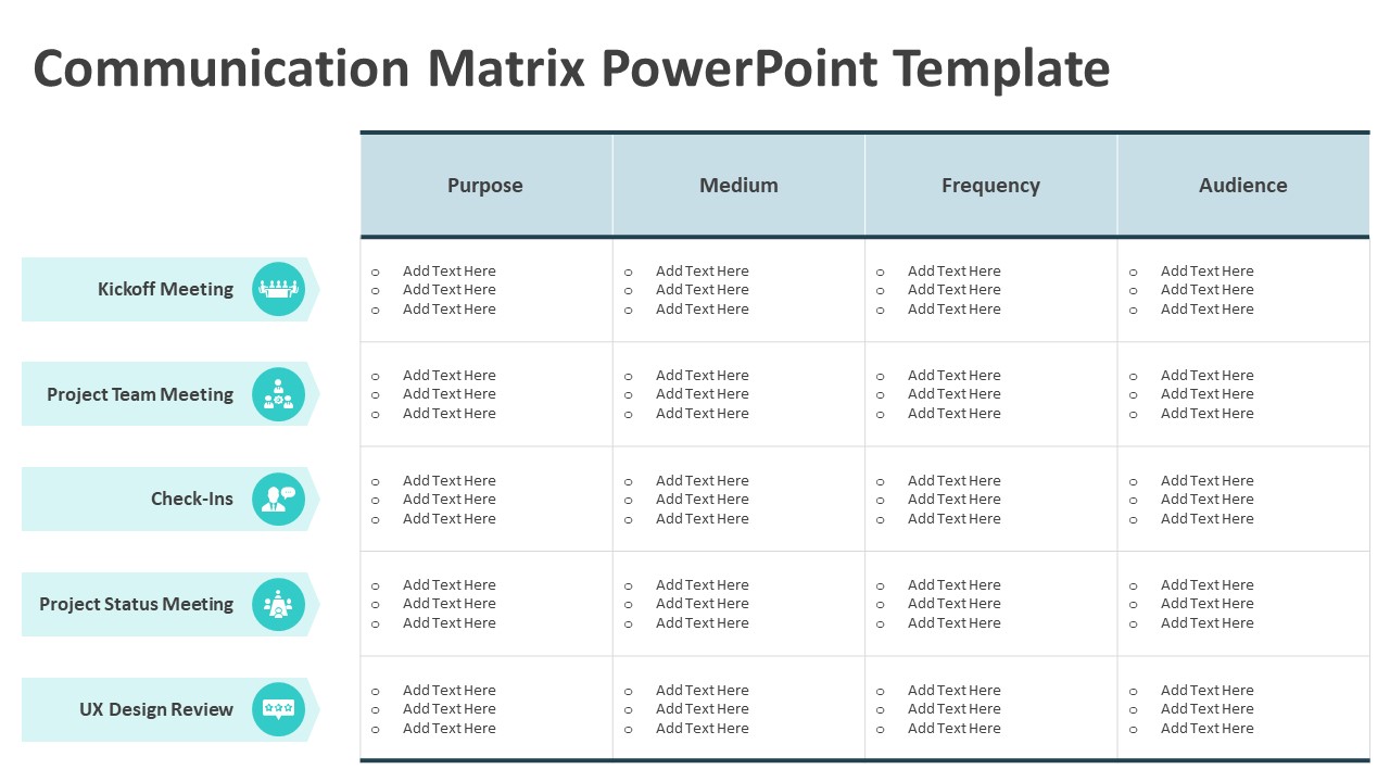 Communicaton Matrix Template  Creately