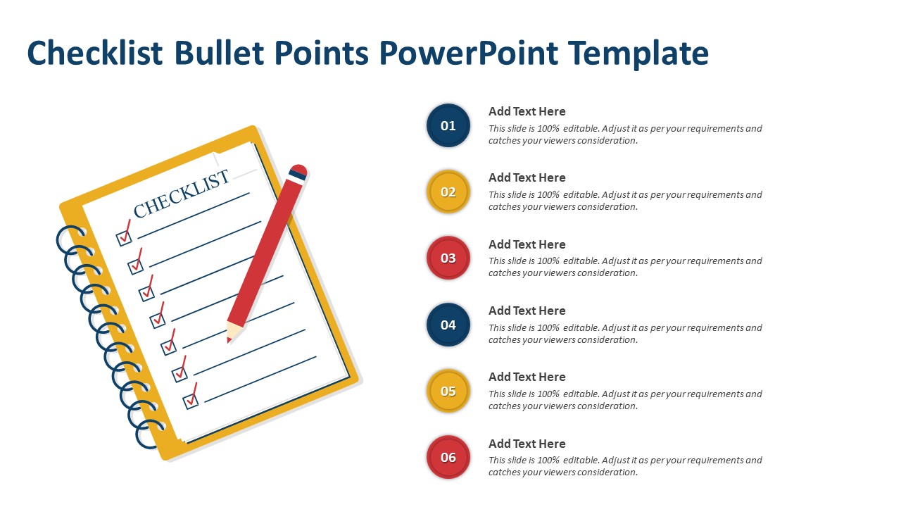 Checklist Bullet Points PowerPoint Template | PPT Templates