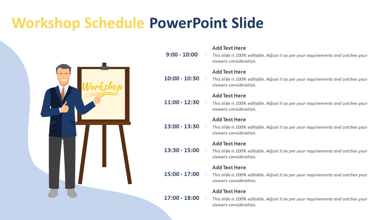 Workshop Schedule PowerPoint Slide | Workshop Slides