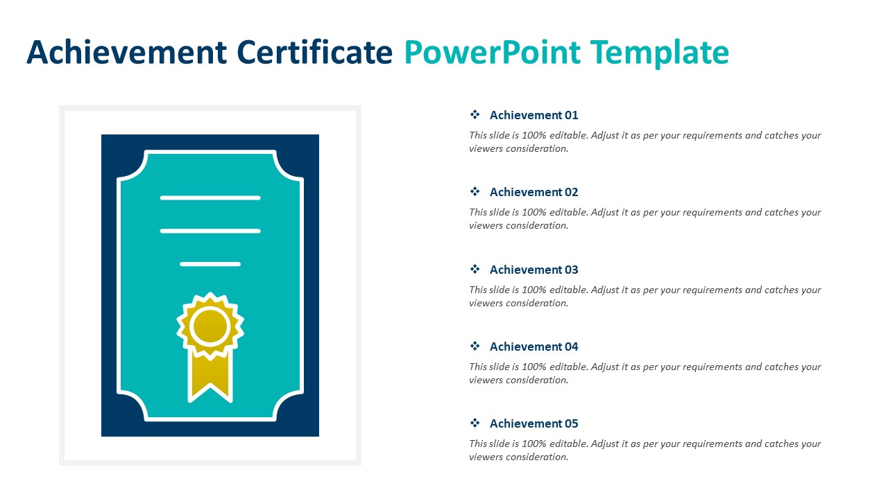 Achievement Certificate PowerPoint Template Archives - Kridha.net