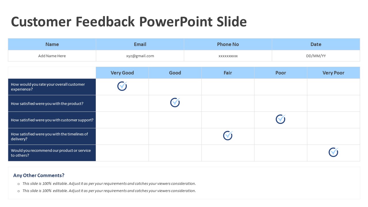 Customer Feedback PowerPoint Slide | Feedback Slides