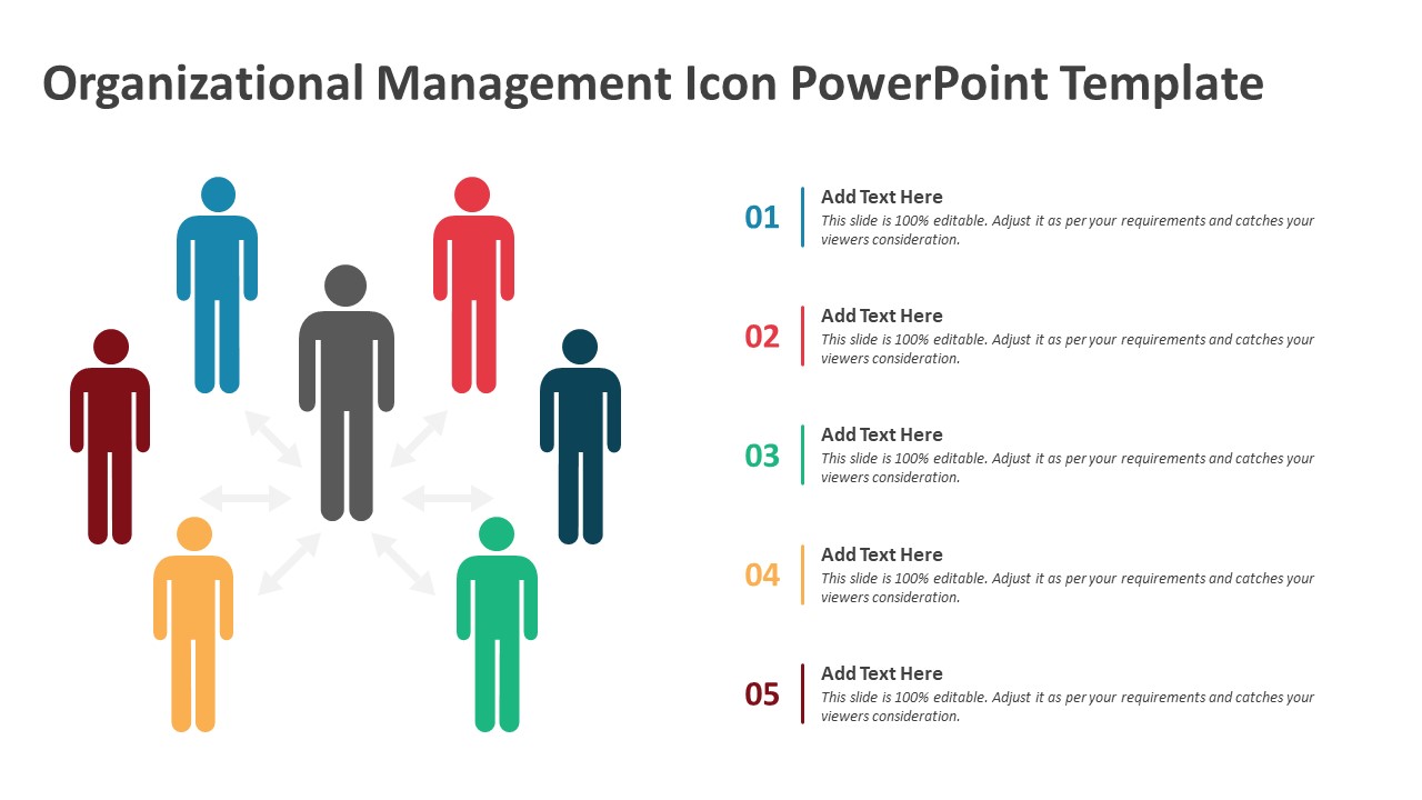 Organizational Management Icon PowerPoint Template | Business PPT