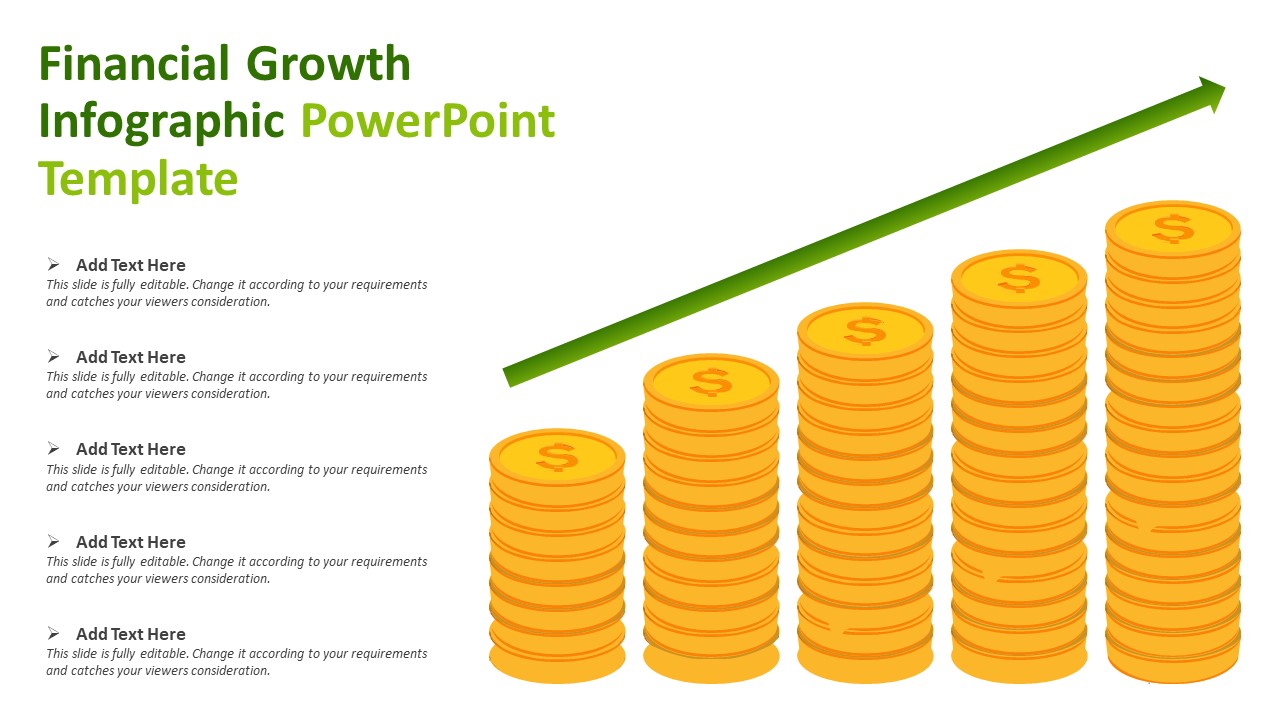 Financial Growth Infographic PowerPoint Template | Financial PPT