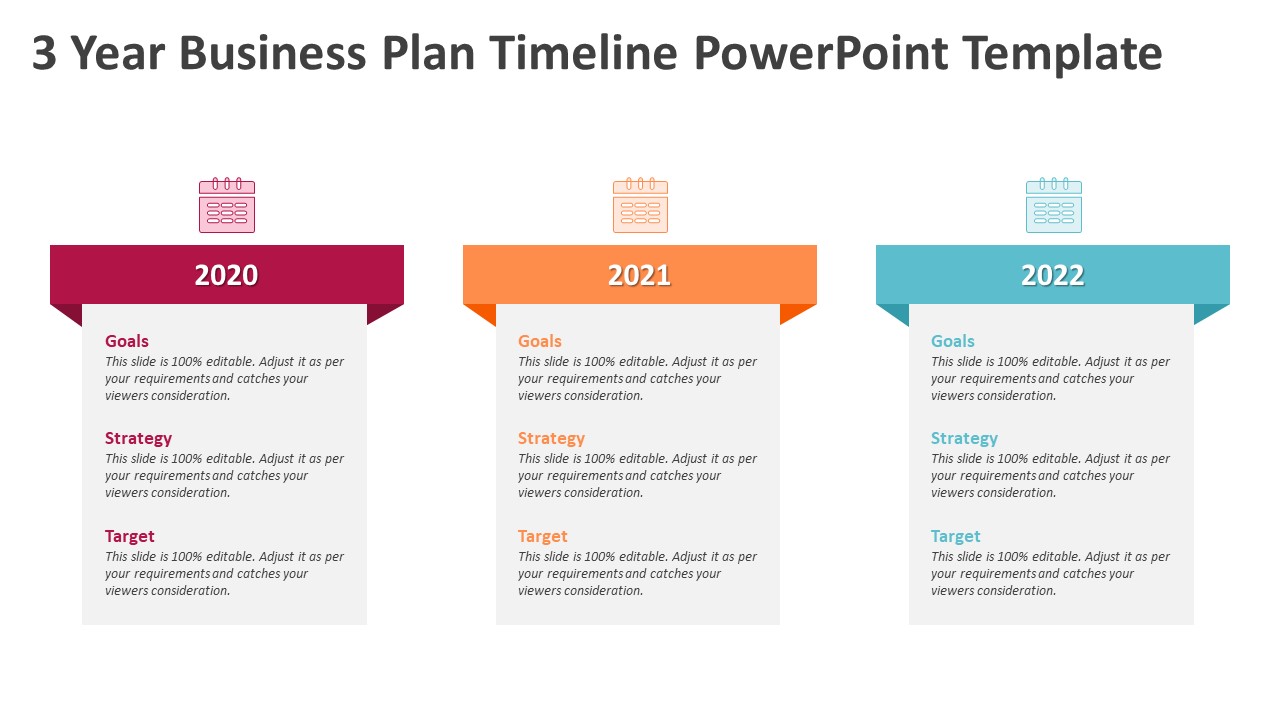 Kế hoạch 3 năm là cơ hội để doanh nghiệp của bạn phát triển và tăng trưởng với đúng hướng. Với mẫu powerpoint kế hoạch 3 năm chuyên nghiệp, bạn sẽ có thể lập danh sách các mục tiêu đầy tham vọng, xác định chiến lược cụ thể và phân bổ nguồn lực để đạt được mục tiêu.