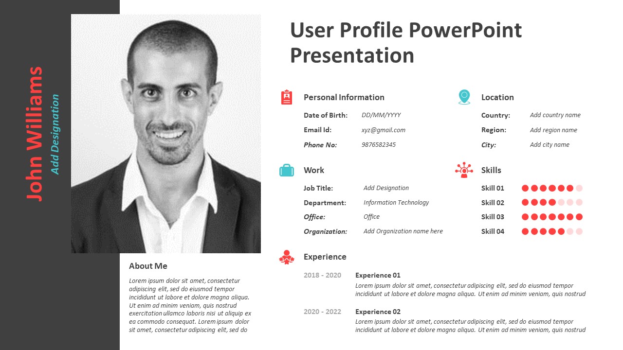 User Profile PowerPoint Presentation | PPT Templates