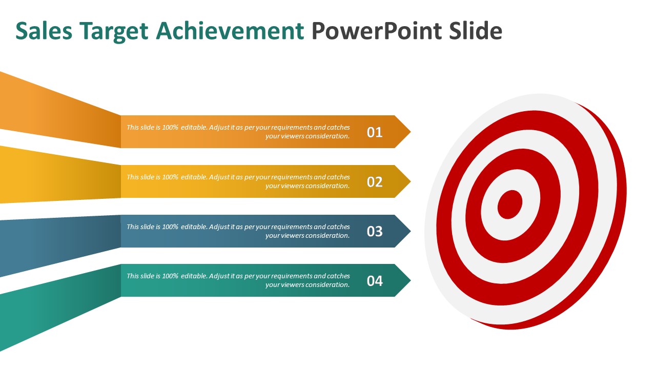 Sales Target Achievement PowerPoint Slide | PPT Templates