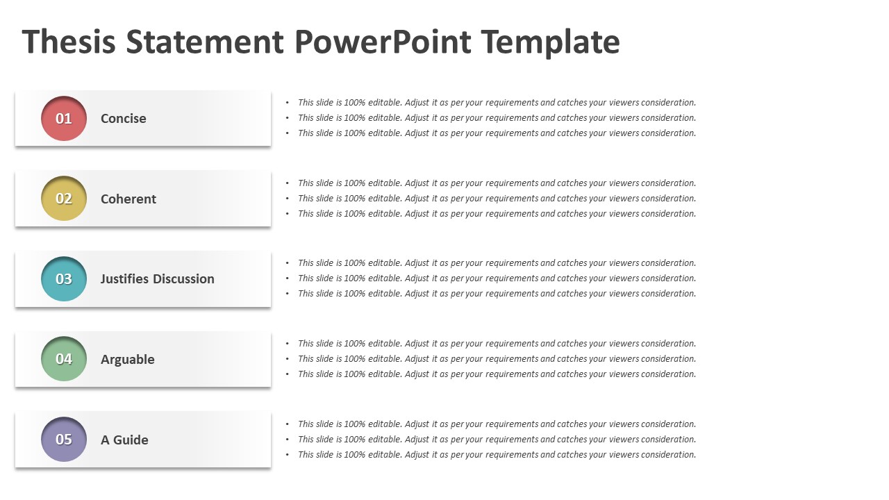 Thesis Statement Powerpoint Template Ppt Templates