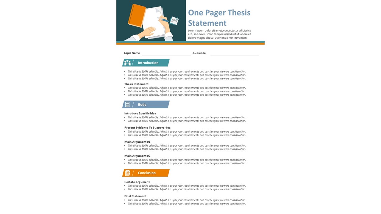 one pager master thesis