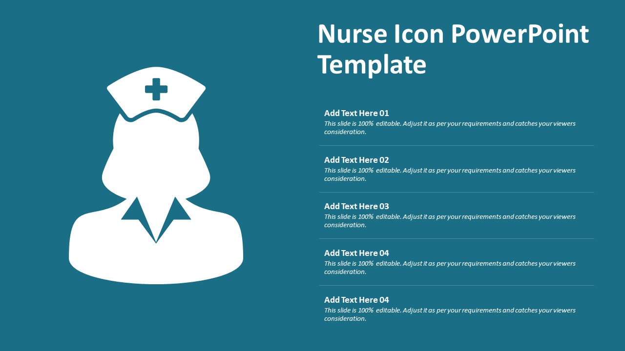 Nurse Icon Powerpoint Template Medical Slides