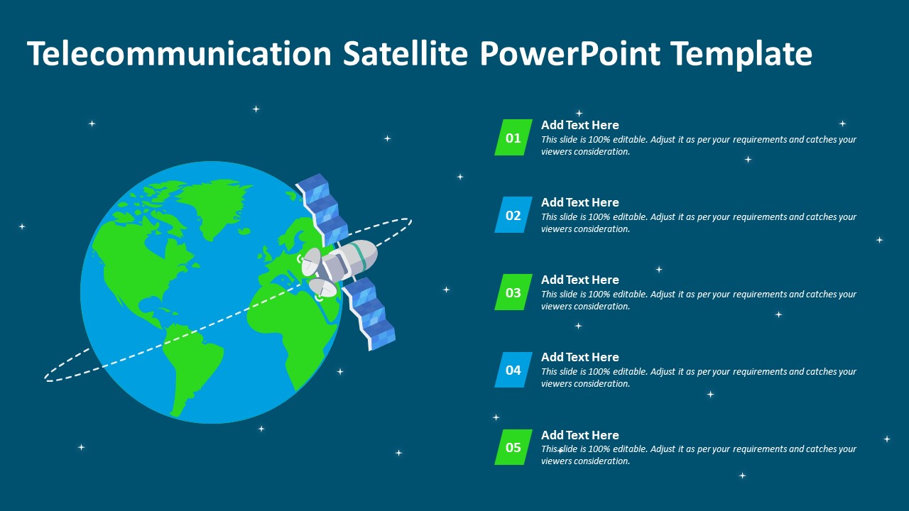 Telecommunication Satellite PowerPoint Template | PPT Templates