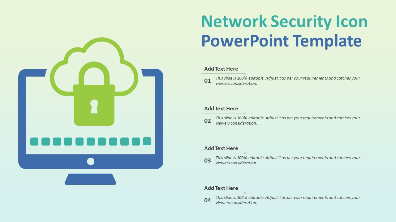 Network Security Icon PowerPoint Template | PPT Templates