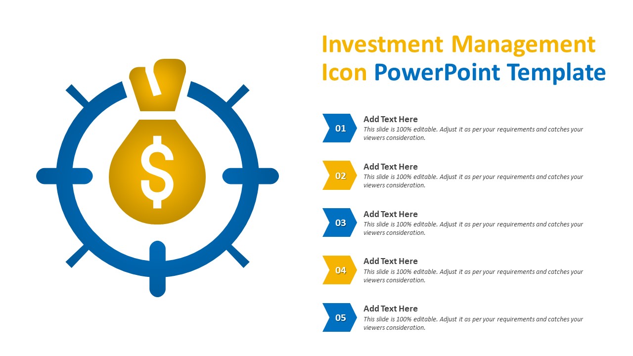 Investment Management Icon PowerPoint Template Archives - Kridha.net