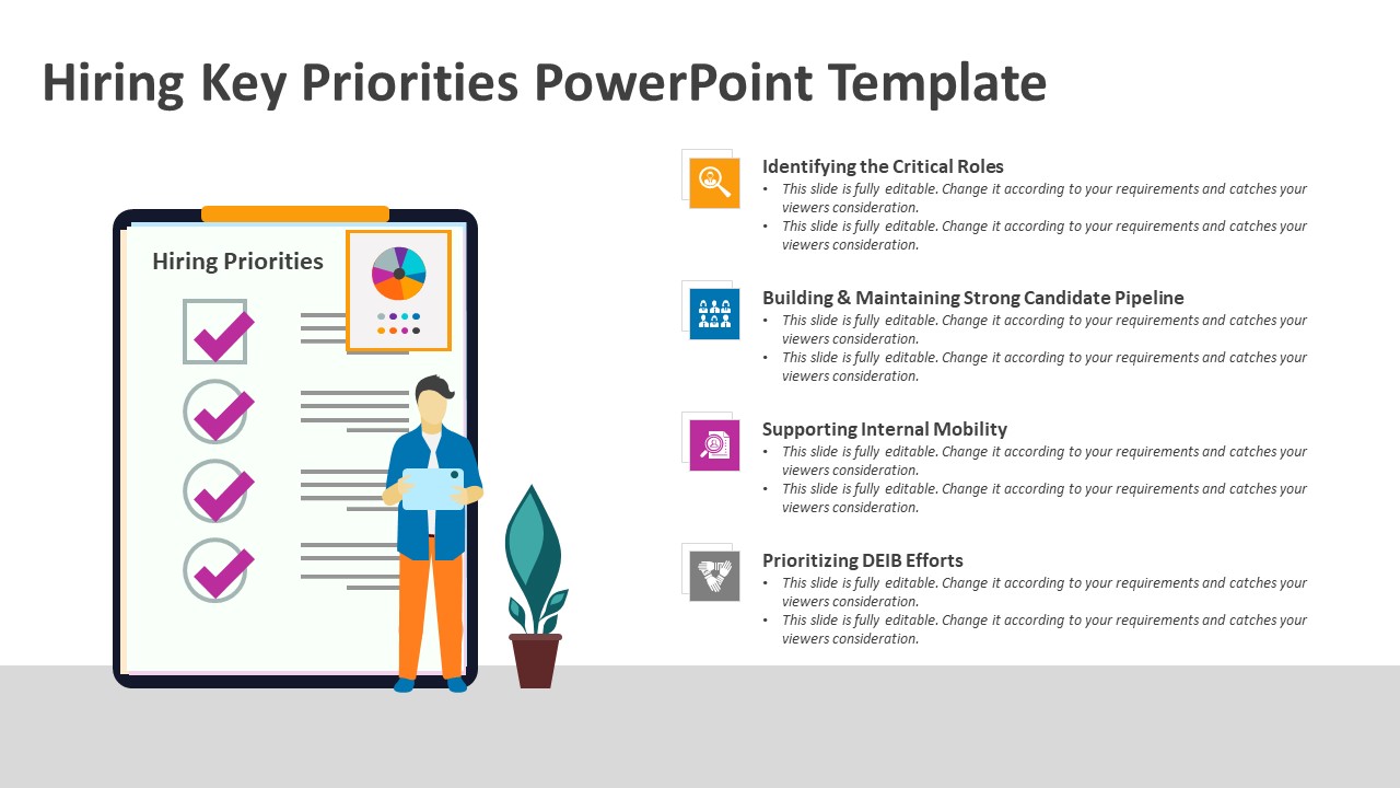 Hiring Key Priorities PowerPoint Template | PPT Templates