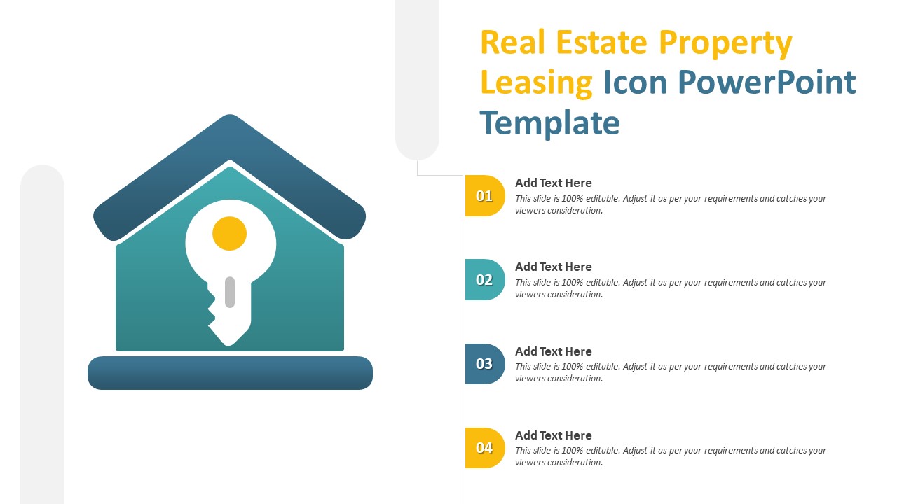 Real Estate Property Leasing Icon PowerPoint Template