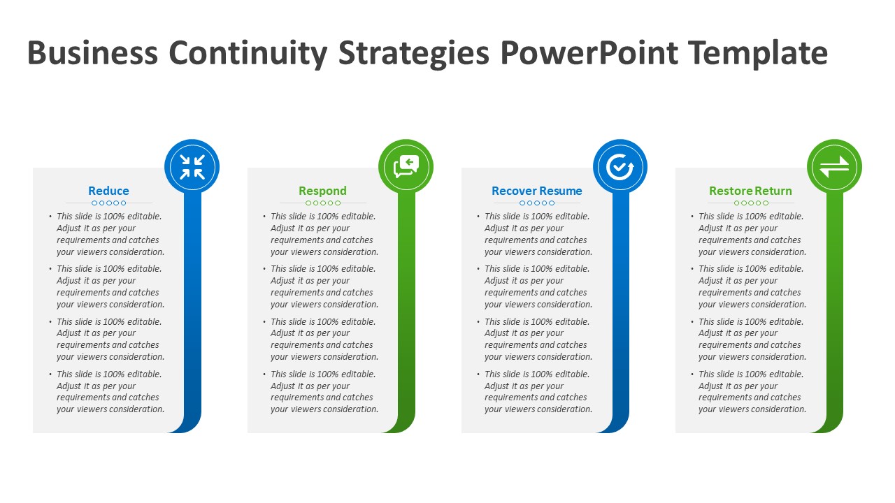 Business Continuity Strategies PowerPoint Template | PPT Slides