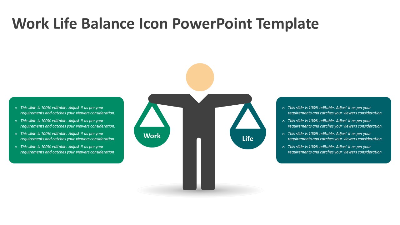 Work Life Balance Icon PowerPoint Template | PPT Templates