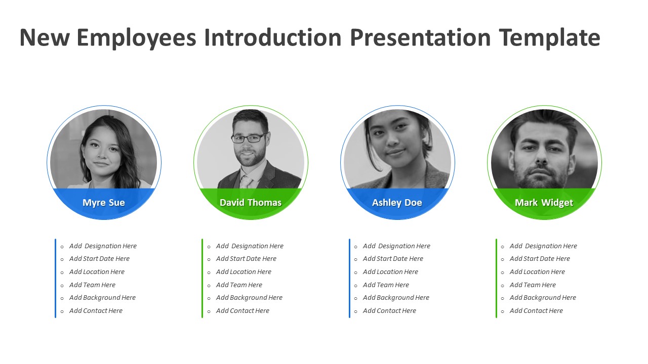 New Employees Introduction Presentation Template | PPT Slides