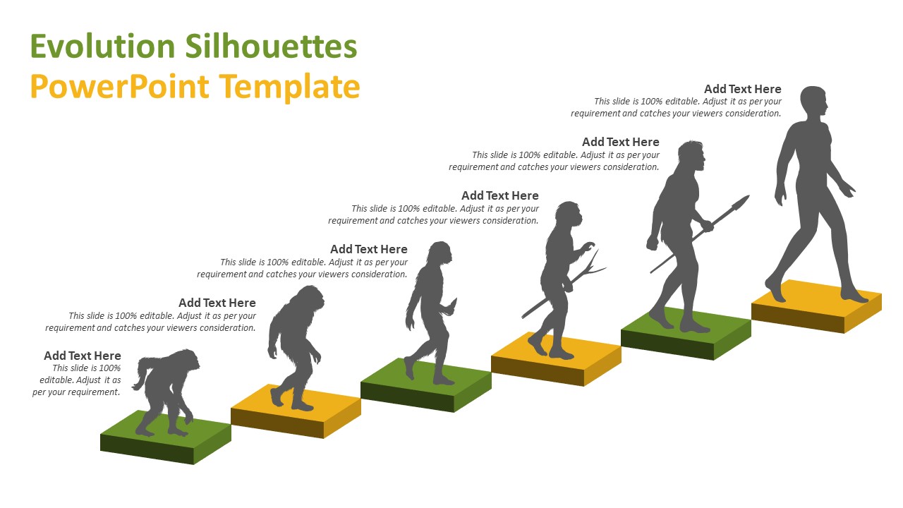 Evolution Silhouettes PowerPoint Template | PPT Templates