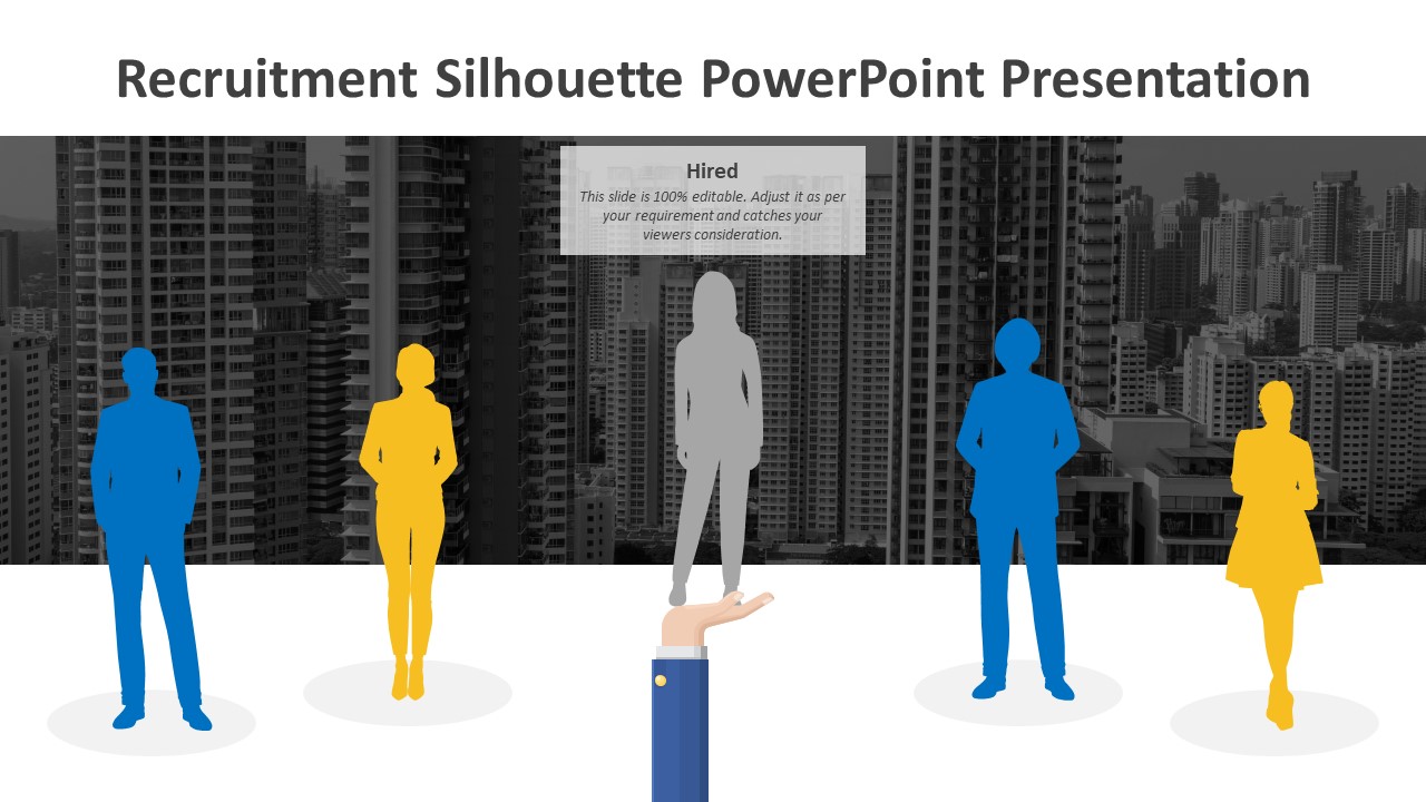 Recruitment Silhouette PowerPoint Template | PPT Templates