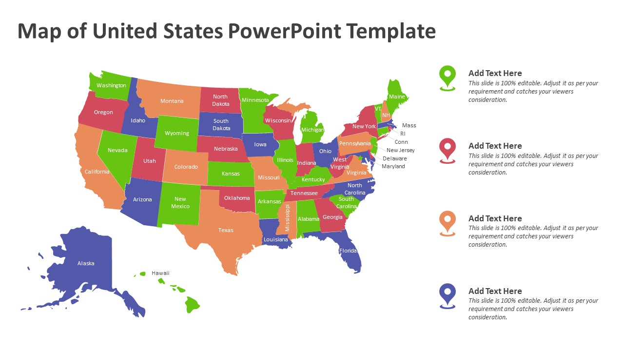 Map of United States PowerPoint Template | PPT Templates