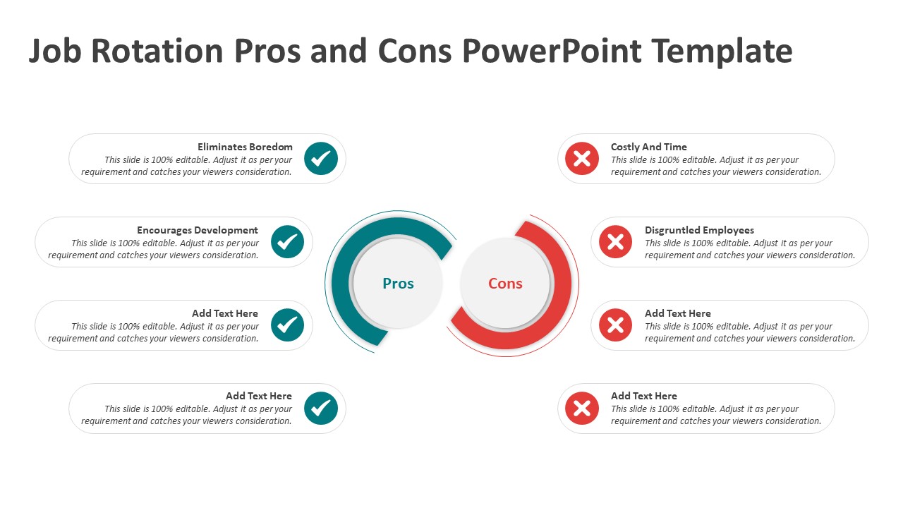 Job Rotation Pros And Cons PowerPoint Template | PPT Templates