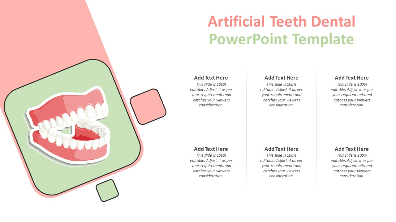 Artificial Teeth Dental Powerpoint Template 