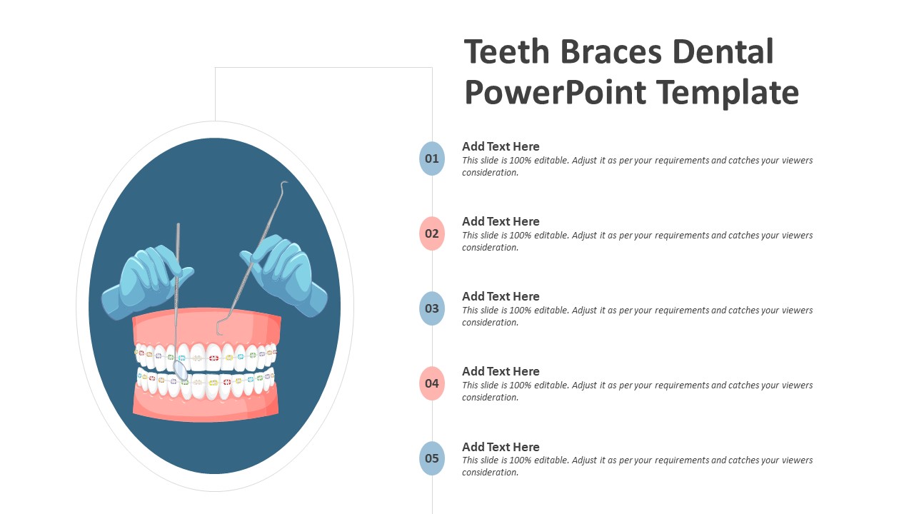 Teeth Braces Dental PowerPoint Template | PPT Templates