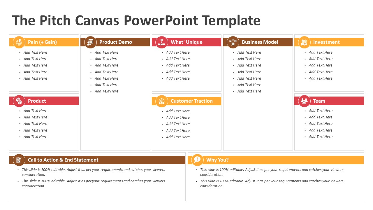 The Pitch Canvas PowerPoint Template | PPT Templates