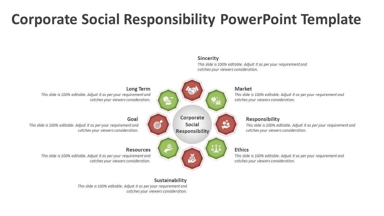 Corporate Social Responsibility Powerpoint Template Ppt Slides