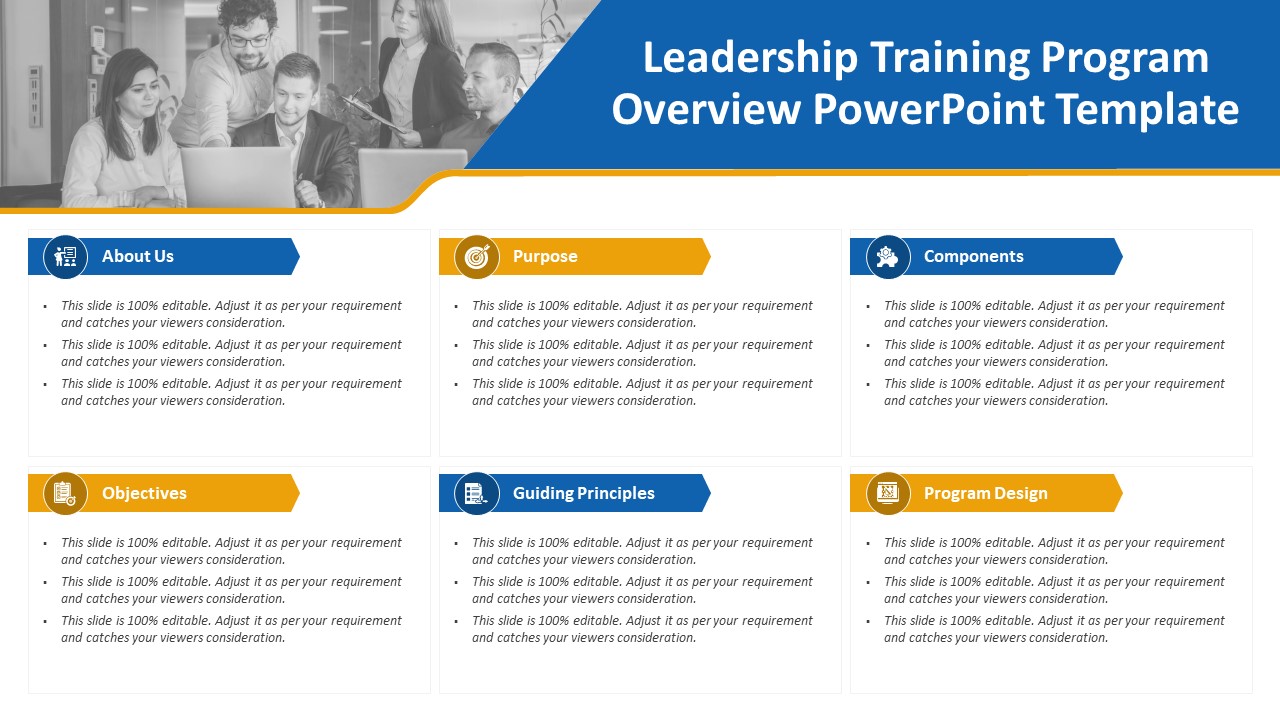 Leadership Training Program Overview PowerPoint Template