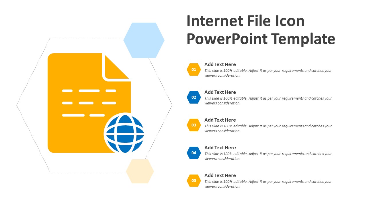 Internet File Icon Powerpoint Template Ppt Templates